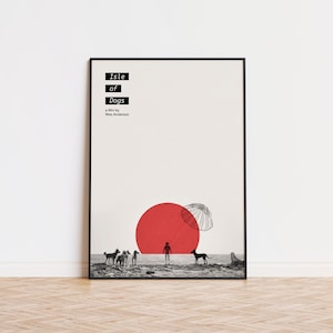 ISLE OF DOGS Movie Poster | Mid Century Modern Vintage Inspired Poster | Retro Movie Print | Wall Decor | Wes Anderson Poster