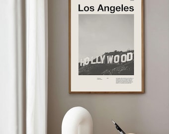 Los Angeles City Art Print | Los Angeles Poster | Los Angeles Wall Art | Mid Century Poster | Travel Print Art | California