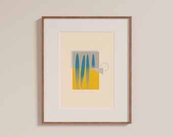 Sardine Print Art | Vintage Food Print | Mid Century Print | Modern Kitchen Wall Art | Retro Food Art