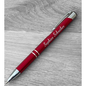 Kugelschreiber Rot mit Gravur