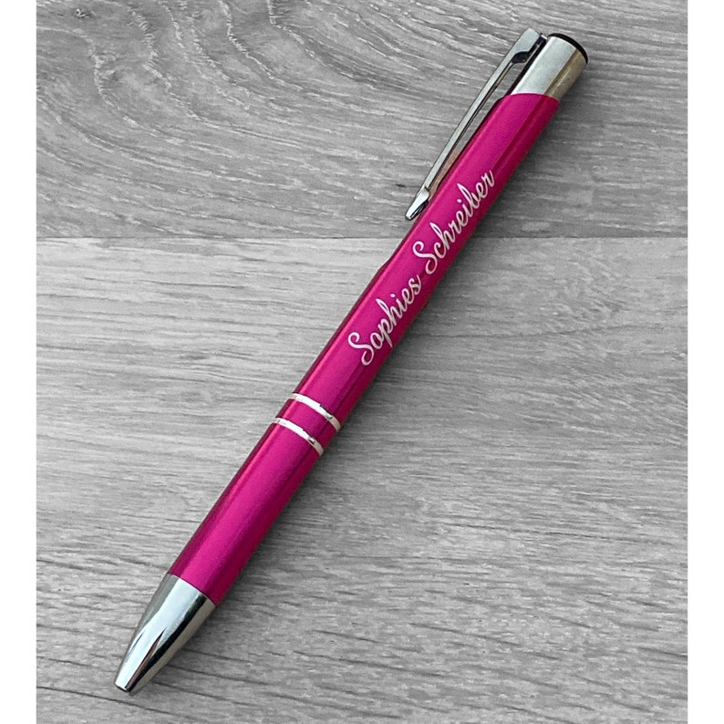 Kugelschreiber Pink mit Gravur Bild 1