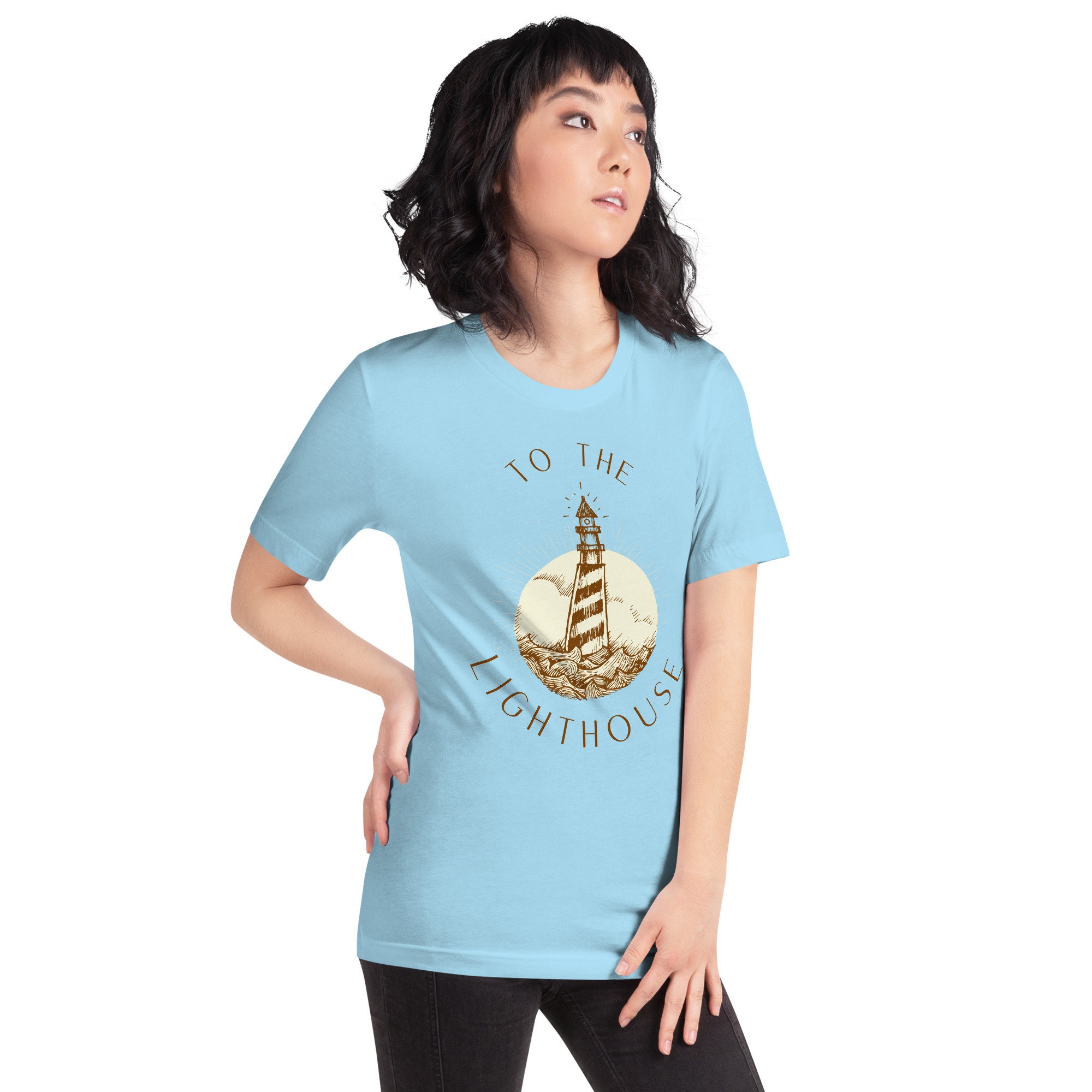 Women's T-Shirts [Out of Print] Virginia Woolf / To the Lighthouse V-Neck Tee (Oatmeal) (Womens) Virginia Woolf Shirt - Etsy