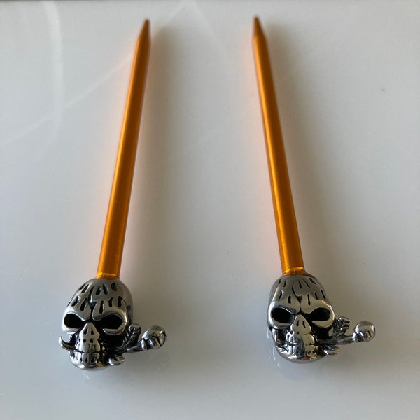 Skull Aluminum and Stainless Steel Hair Stick
