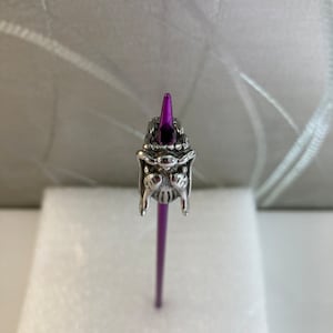 Stainless Steel Chinese Dragon Hair Stick, Purple Aluminum