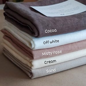 Washed Linen - Soft Organic Fabric by the Yard for Quilting, Apparel, Enzyme washed, European flax, OKEO-TEX certified