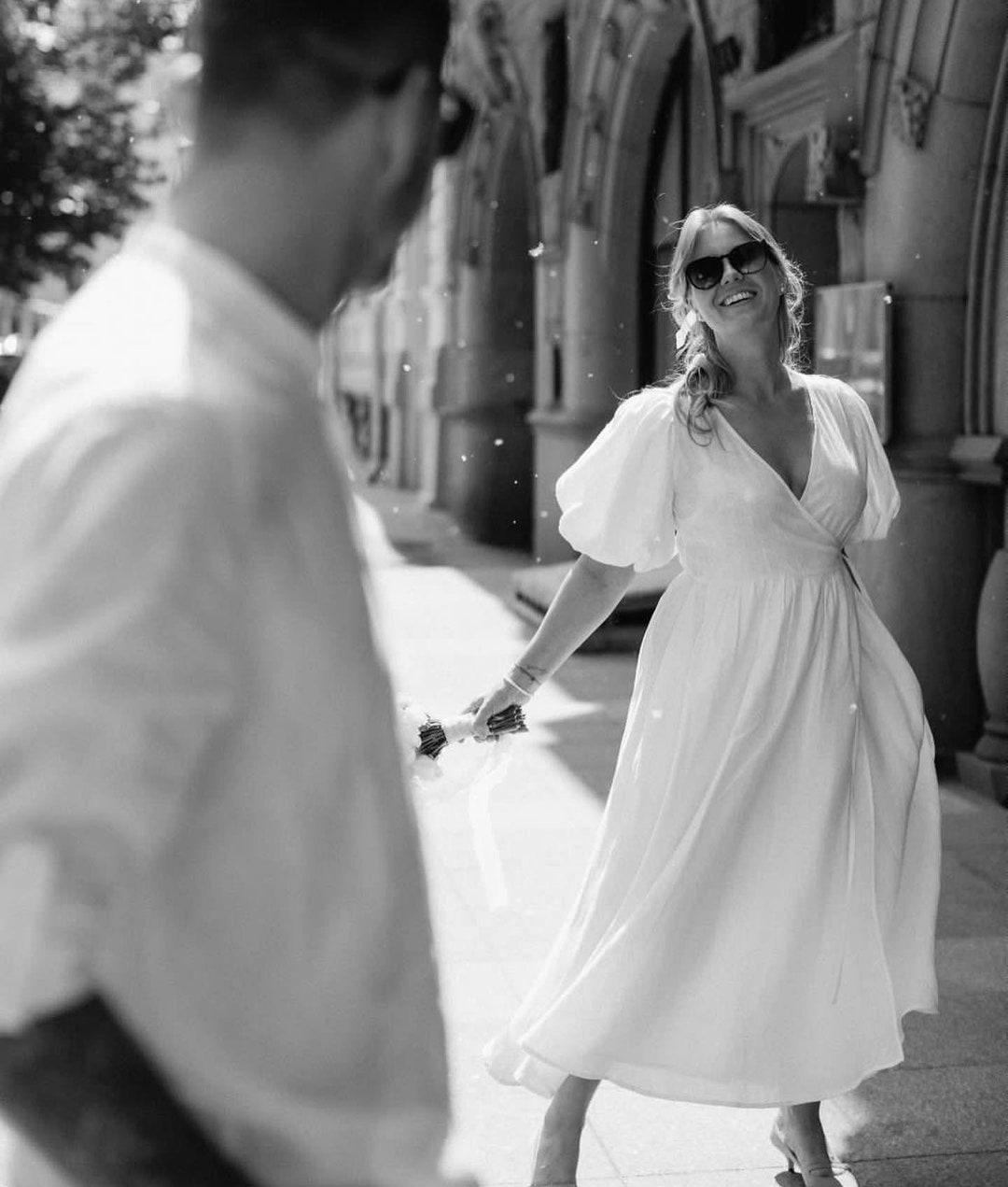 linen dresses for a wedding Summer Linen Wedding Dress, Boho Wedding Dress Linen, Maxi Linen Dress, White Linen Dress Long, Short Sleeve Wrap Linen Dress, XS / Gray