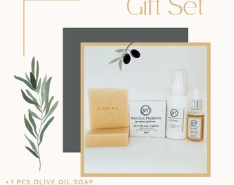 Skin Care Set, Olive Oil Soap, Face Cream, Natural Gift Soap, Natural Skincare, Organic Soap, All Natural Soap, Face moisturizer,