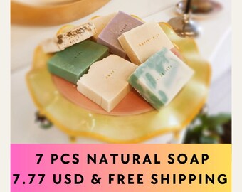 7 Pcs Natural Soap Bar, Lavender Soap, Handmade Gift Soap, Handmade Natural Soap, Artisan soap, Handcrafted soap, Vegan soap, Organic soap