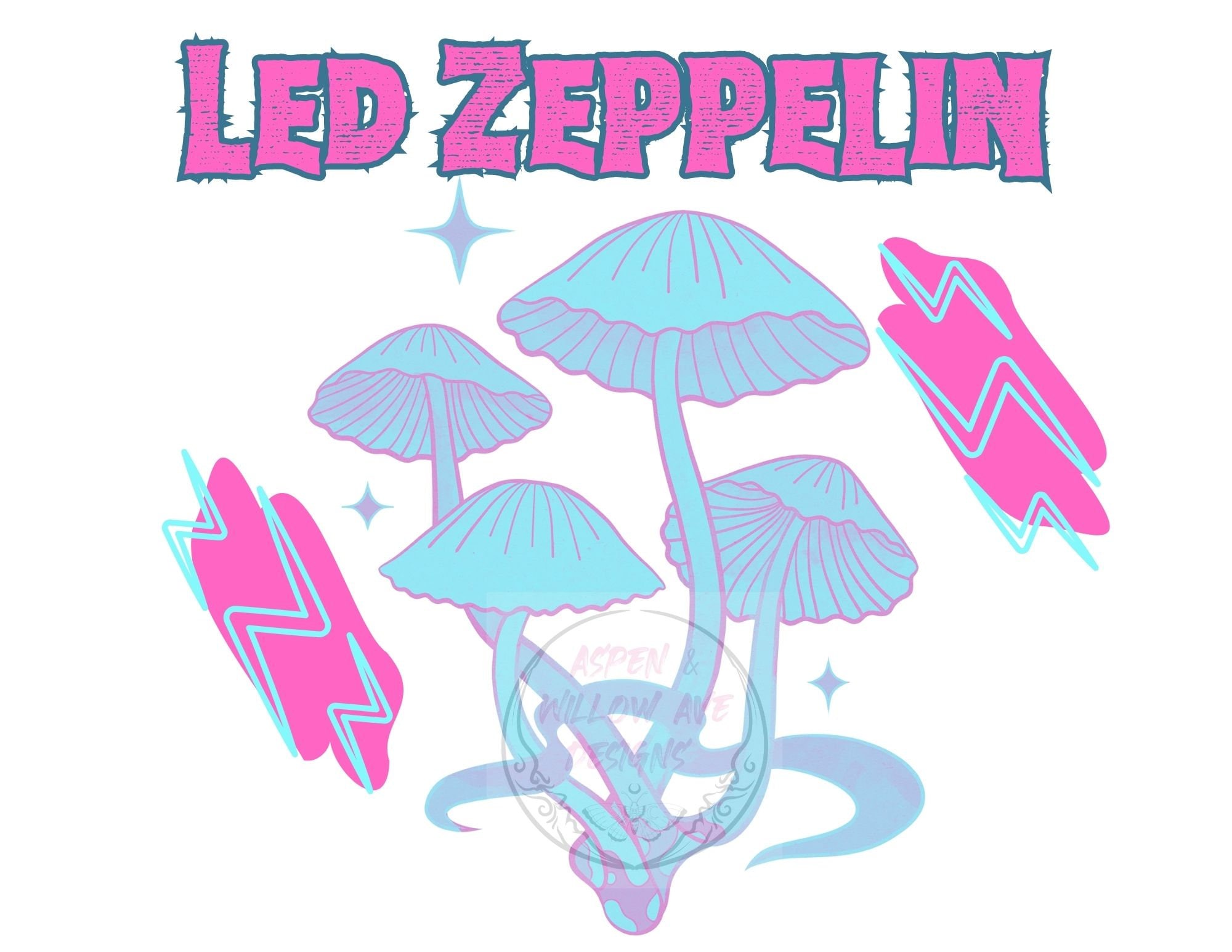 Led Zeppelin Sublimation Design Rock and Roll Png Led Zeppelin Png
