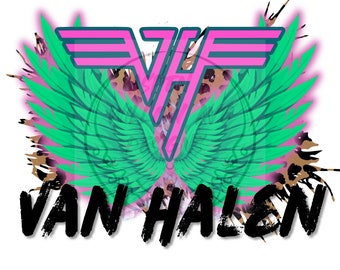 Van Halen Leopard Wings PNG - Rock Band Digital Download