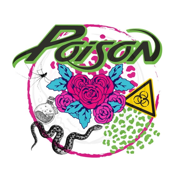 Poison Band PNG – 80s Glam Rock Design (digital Download) - Etsy