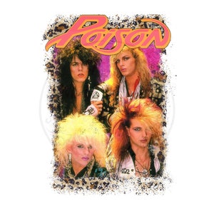 poison sublimation design- poison hair band- poison png- poison band png- hair band png- rock and roll png- Van Halen png- Rolling Stones