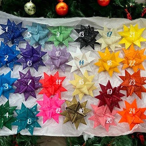 Stunning Handcrafted German Christmas Stars - Set of 6