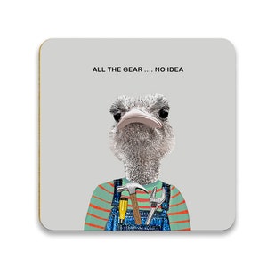 Funny Coaster for DIYer, Stocking filler, all the gear no idea coaster. Coaster for a DIY enthusiast, Novelty birthday gift
