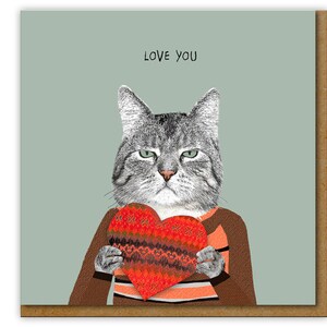 Love Card for cat lover for Valentines, Anniversaries  & General Sharing the Love