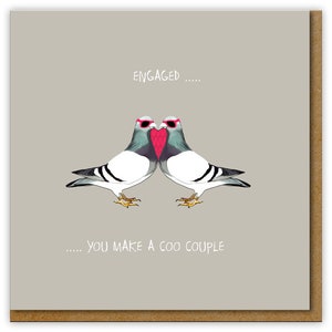 Engagement Card, Happy Engagement, Cool Couple