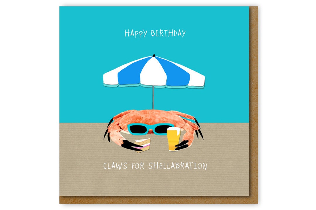 Funny Birthday Card for Him, Claws for Shellabration Birthday Card - Etsy