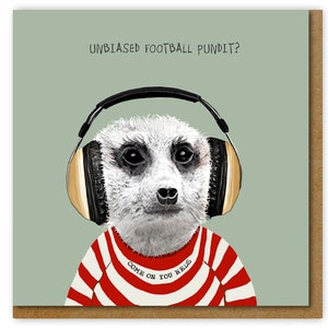 Funny card for reds fan, Red unbiased football pundit Birthday card, United fan, liverpool fan, forest fan, you reds