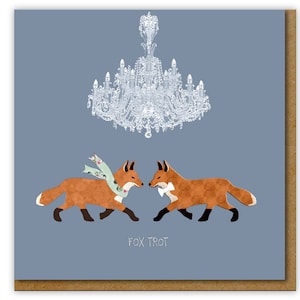 Card for Strictly fan, Fox trot Birthday card, Funny dancing card