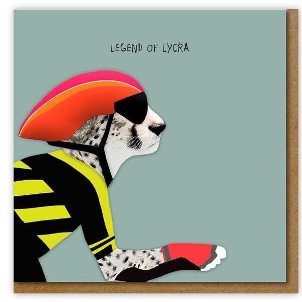 Legend of Lycra, Funny Card for a cyclist, Lycra man, MAMIL