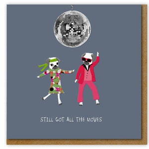 Funny Birthday card for disco queen or disco king, Disco Birthday card, Saturday Night Fever