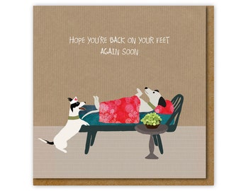 Get Well Soon Card for dog lover