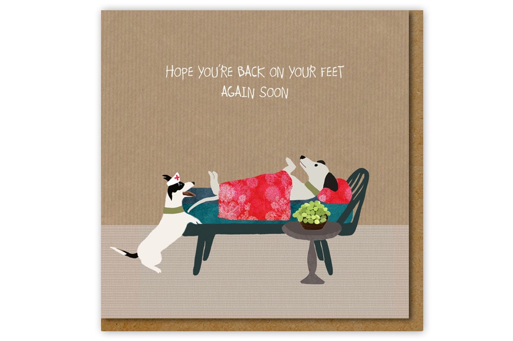 Get Well Soon Card for dog lover