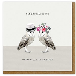 Funny Wedding card, Officially in cahoots