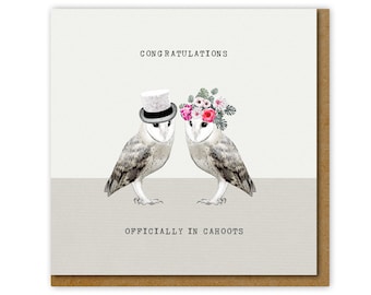 Funny Wedding card, Officially in cahoots
