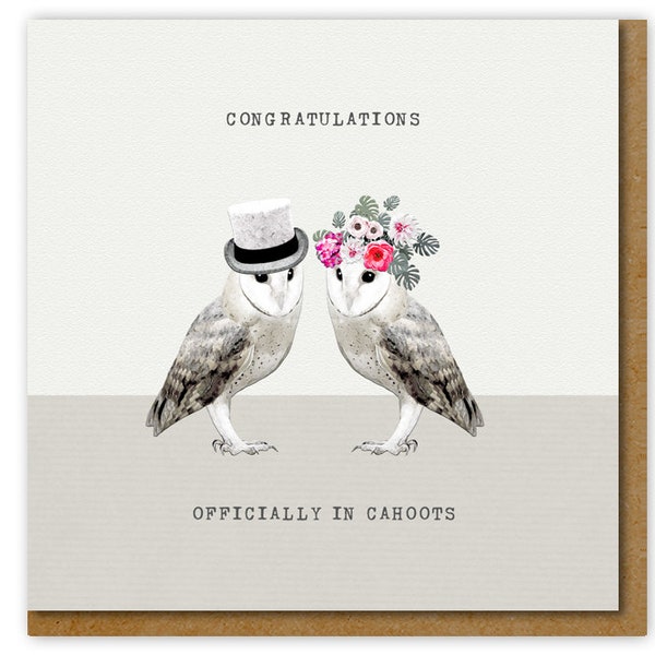 Funny Wedding card, Officially in cahoots