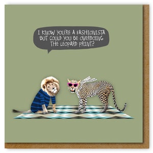 Funny birthday card for fashionable woman, Fashionista Birthday card