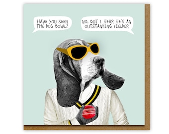 Funny Cricket Lover Card, cricket mad