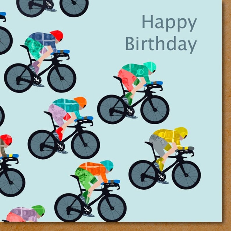 Birthday Card for Cyclist, Cycling Birthday Card Etsy UK