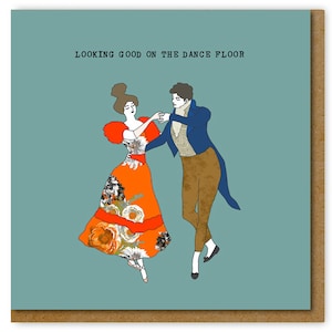 Ballroom Dancing Card, Birthday card for Strictly Fan, Period Drama, Dancefloor Birthday Card, History fan