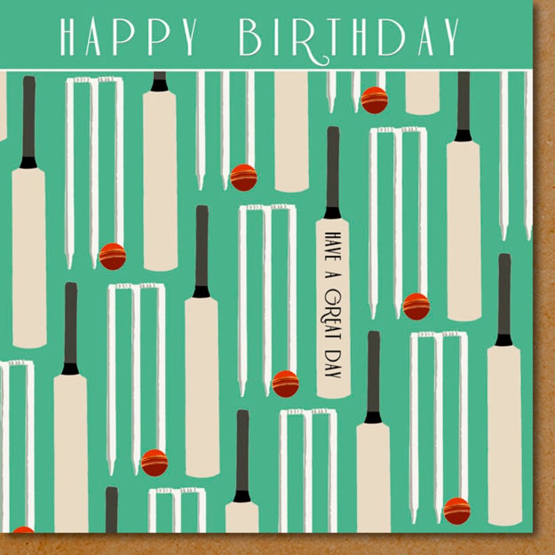 Birthday Card for Cricketer Cricket Birthday Card Etsy UK