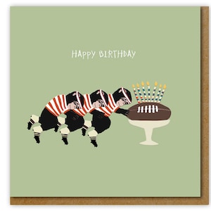 Funny card for rugby fan, Rugby Birthday card, cute rugby card