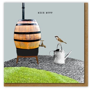 Cheeky card for gardener, Funny birthday card, Nice butt Birthday card, Card for a gardener