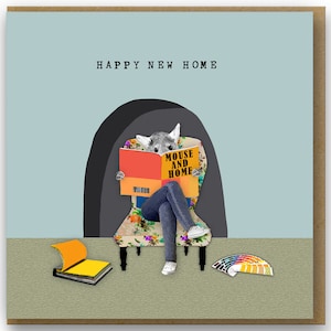 Cute New Home Card, New Mouse & Home card, Funny new home card