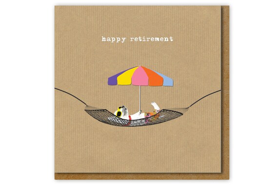 Happy Retirement Card, Chilled out retirement, Dog owning retiree