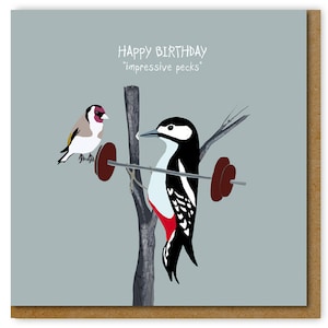 Impressive pecks Birthday Card, Card for a gym goer, Funny card for him, personal trainer