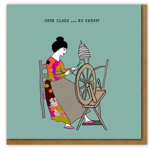 Funny card for gym goer, funny card for exercise fan, Spin Class Birthday Card, History fan