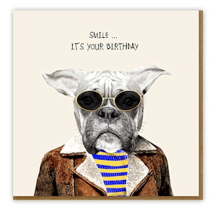 Funny card for Grumpy Man, Smile ... It's your Birthday