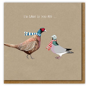 I'm Game if You Are Birthday Card, Funny card, Funny card for sports fan, football fan, shooting fan