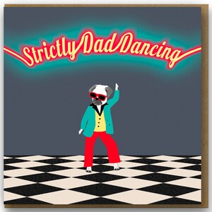 Funny Card For Dad, Strictly Dad Dancing, Dad Birthday, Father's Day