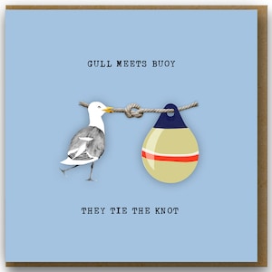 Funny wedding card, Nautical themed Wedding card, Modern wedding card