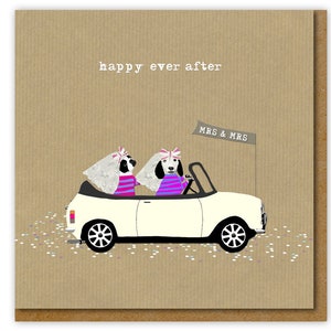 Same sex Wedding card, Mrs and Mrs Wedding Card