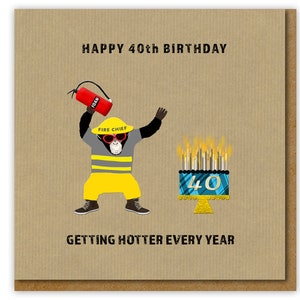 Happy 40th Birthday card, Funny 40th card