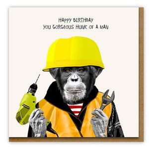 Funny card for him, Gorgeous Hunk Birthday Card