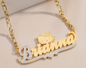 Child Name Necklace With Hello Kitty Baby Name Necklace Kids