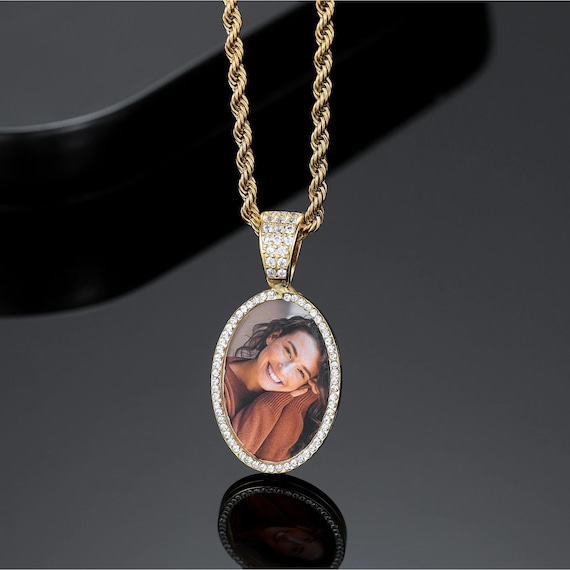 Iced out 2024 photo pendant